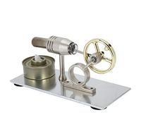 HUSHUI Modèle de Moteur Stirling, Jouet éducatif de Science Physique de Moteur à Combustion Externe avec Opération Pratique, pour la Démonstration en Classe, L'apprentissage des Enfants