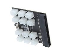 HUSHUI Module Adaptateur d'alimentation pour Carte de Dérivation, 12 Ports, 6 Broches, pour Serveur, PCB Haute Performance, capacité de 1200W