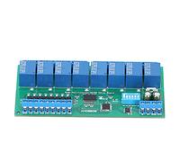 HUSHUI Module de Relais Haute Performance 8 Entrées 8 Sorties pour Applications D'extension PLC sur Rail DIN35 12 V