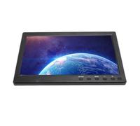 HUSHUI Moniteur Portable 10,1 Pouces, Résolution 1024 X 600, écran HD IPS avec Haut-parleurs Intégrés et Télécommande, pour PC, Système de Vidéosurveillance, Lecteur DVD pour Ordinateur (Prise UE)