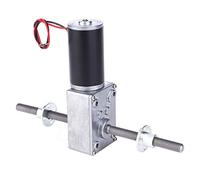 HUSHUI Moteur à Engrenage à Vis sans Fin, Double Arbre M8 Compact et Durable, Moteur à Réduction de Vitesse 24 V pour la Robotique et L'ingénierie, économe en énergie et Résistant à la Corrosion