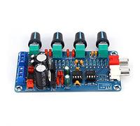 HUSHUI NE5532 Carte de tonalité de Préamplificateur Système Sonore de Haute qualité avec Contrôle du Volume des Basses et des Aigus pour Audiophiles AC 12 V-18 V Double Canal