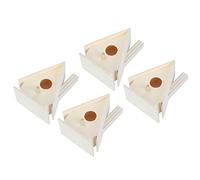 HUSHUI Nids d'oiseaux en Bois 4 Pièces pour la Décoration Extérieure, Cage à Oiseaux au Design Unique pour Jardins et Balcons, en Bois de Platane Durable, 7,5x4x5,5 Cm