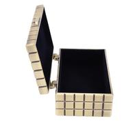 HUSHUI Organisateur de Bijoux en Métal Vintage, élégant Boîte à Bijoux Rectangulaires avec Doublure en Velours Doux, Organisateur de Bijoux Rectangulaires, pour les Anneaux, les Boucles (Bronze)