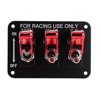 HUSHUI Panneau de Commutation de Course à Bascule 12V 20A, Robuste pour Véhicules Automobiles, Camping-car et Bricolage, Construction Métallique