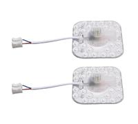 HUSHUI Panneau de Plafonnier LED, Panneau de Remplacement Magnétique en Aluminium 12 W pour Suspension, Lustre, Plafonnier, Applique Murale, avec Répartition Uniforme de la (Carré 118 mm / 4,6 pouces)