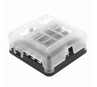 HUSHUI Panneau de Support de Boîte à Fusibles à Lame Polyvalent à 6 Voies, pour Usage Automobile et Marin, Cuivre é Résistant à la Corrosion 12V-32V