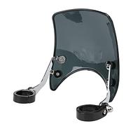 HUSHUI Pare-brise de Moto, Carénage de Phare Réglable à 180 Degrés avec Acrylique à Fort Impact, Ajustement Universel pour Fourche Avant de 38 à 41 Mm (Noir)