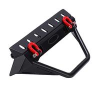 HUSHUI Pare-Chocs Avant RC avec Lumière LED, Matériau en Fer, Conception CNC pour Voiture Scx10 II III 1 10 RC (trapèze)