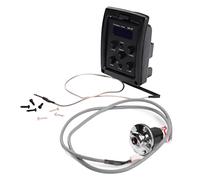 HUSHUI Pédale D'effet de Guitare Portable EQ, Micro à 4 Bandes, avec Accordeur de Couleur et Contrôle du Volume, Boîtier en Plastique pour Musiciens