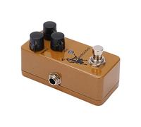 HUSHUI Pédale D'effet Overdrive avec un Design en Métal Jaune Terreux pour la Restauration de Sons Déformés et les Amateurs de Musique