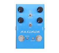 HUSHUI Pédale D'effet Overdrive Double Canal avec Contrôle de Gain pour Guitare électrique et Basse en Alliage utilisé en Studio