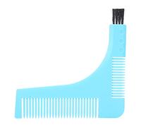 HUSHUI Peigne Façonnant la Barbe, Guide de Coupe de Moustache Durable en Forme de L pour Hommes, Outil de Coiffure en Plastique Flambant Neuf 100% (Bleue)