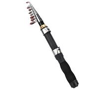 HUSHUI Petite Canne à Pêche Portable, Mini Outils de Pêche en Mer pour la sur Glace, Poignée EAV Durable de 1.1m 1.2m .5m (.Yam)