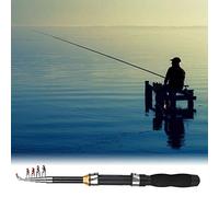 HUSHUI Petite Canne à Pêche Portable, Mini Outils de Pêche en Mer pour la sur Glace, Poignée EAV Durable de 1.1m 1.2m .5m (. Mère)