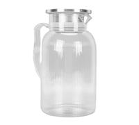 HUSHUI Pichet à Eau Acrylique de 1500 Ml, Puche à Jus Transparent avec Poignée de Couvercle et Bouffée, à la Chaleur Facile à, pour les Boissons à thé glacé Family Office