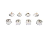 HUSHUI Pieds D'isolation de Haut-Parleur Pointes Professionnelles pour Platines Amplificateurs Lecteurs CD et Haut-parleurs HiFi, Alliage D'aluminium Durable, 4 Pièces (Argent)