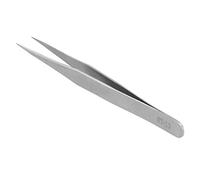 HUSHUI Pince à Greffer des Cils en Acier Inoxydable, avec Pointes Pointues, pour une Application Facile des Faux Cils, Outil Portable (Tête droite ST-12)