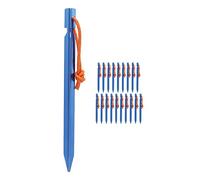 HUSHUI Piquets de Tente en Alliage D'aluminium Robuste pour Un Maintien sécurisé, Accessoires de Camping de 18 Cm de Long, Paquet de 20 (Bleue)