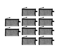 HUSHUI Piste de Crayon à Mailles en Nylon 10pcs, Sacs D'organisateurs en Papier A6 avec Dossiers de Fichiers de Documents Résistants à la Déchirure (Noir)