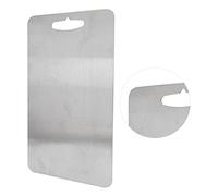 HUSHUI Planche à Découper Durable en Acier Inoxydable, Planche de Cuisine Double Face pour la Préparation des Légumes et de la Viande 11,4 X 7,9 Pouces