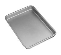 HUSHUI Plaque de Cuisson, Plaque de Cuisson Rectangulaire Antiadhésive en Acier Inoxydable à Haute Température, pour Gros Biscuits, Légumes Rôtis et Repas à la Poêle (M)
