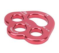 HUSHUI Plaque de Gréement à 3 Trous, équipement D'escalade de Forme Ronde en Alliage D'aluminium, avec Film Protecteur contre L'oxydation, pour les Opérations D'alpinisme en Plein Air (Bourgogne)