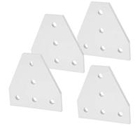 HUSHUI Plaque de Jonction en Forme de T en Alliage D'aluminium, Support de Joint Durable à 5 Trous pour Imprimantes 3D et Machines CNC, Argent Léger, Paquet de 4 (Type 2020T)