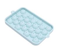HUSHUI Plateau à Glaçons à 25 Grilles, Moule Rond en Silicone avec Couvercle, Mini Plateau Sphère de Glace Dégagement Facile pour Cocktails, café, thé, Domicile, Fêtes (Bleue)