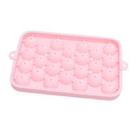 HUSHUI Plateau à Glaçons à 25 Grilles, Moule Rond en Silicone avec Couvercle, Mini Plateau Sphère de Glace Dégagement Facile pour Cocktails, café, thé, Domicile, Fêtes (Rose)