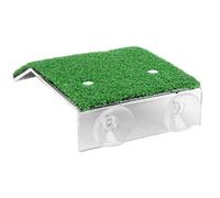 HUSHUI Plateforme de Repos pour Reptiles pour Bronzer et Grimper, Plastique Durable avec Pelouse de Simulation Douce pour Aquarium, Idéale pour Les Tortues et Les Reptiles (Moyen)