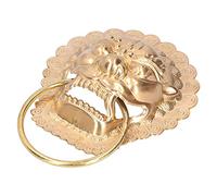 HUSHUI Poignée de Heurtoir de Porte Double en Laiton Antique, Conception Durable avec Forme de Coquille pour Cours en Bois, Poignée de 10,2 X 7,5 Pouces, Installation Pratique