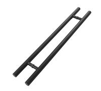 HUSHUI Poignée de Porte en Verre en Acier Inoxydable Design Ergonomique Poussoir de Traction Durable pour Espaces Extérieurs Intérieurs Noir 1 Unité