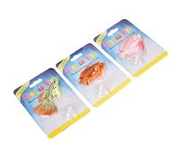 HUSHUI Poisson de Simulation, 3 Pièces de Poisson Artificiel en Silicone Vif et Flexible pour la Décoration D'aquarium, avec Ligne Transparente et Ventouse, pour L'aménagement