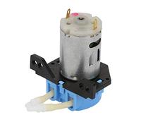 HUSHUI Pompe Péristaltique DC6V pour Utilisation en Laboratoire, Micro Pompe à Eau avec Entretien Facile et Tête Amovible, Tube en Silicone, Matériau ABS, Débit > 35 Ml/min (Bleu)