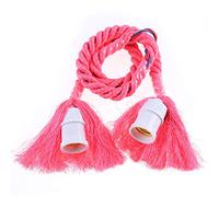 HUSHUI Porte-ampoule E27 avec Corde en Nylon Rouge Créative, pour Décoration, Mariages, Fêtes, Restaurants, 1m 100m de Long