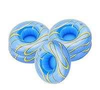HUSHUI Porte-Boissons Gonflables, 10 Pièces Porte-gobelets Flottants Légers en PVC pour Canettes et Tasses, avec Un Design Mignon pour Les Décorations de Fête d'eau de Piscine