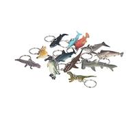 HUSHUI Porte-clés Dinosaure 12 Pièces, Joli Pendentif de Simulation en Caoutchouc Souple pour Sacs D'école et Cadeaux pour Enfants (Porte-clés animaux marins K2700)