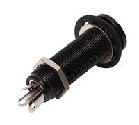 HUSHUI Prise de Sortie de Guitare, Remplacement en Laiton fileté Droit pour Guitare Basse électrique, avec Conception Résistante à la Rouille (Noire)