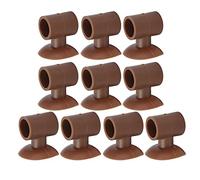 HUSHUI Protecteur de Bouton de Porte Anti-Collision en Silicone, Texture Douce, Pare-chocs à Forte Aspiration pour Portes en Verre et Bois, Non Toxique, 10 Pièces (Brun)