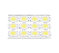 HUSHUI Puces LED COB émetteur de Lumière 5W pour Bricolage Projecteurs Downlight Plafonnier en Aluminium 12 Pièces (Lumière blanche)