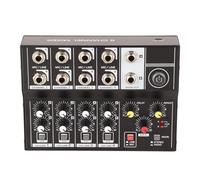 HUSHUI Q48 Mélangeur Portable à 8 Canaux Mélangeur de Son Compact pour le Podcasting en Studio et les Performances en Direct - Conception en Fer Durable