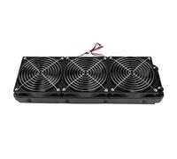 HUSHUI Radiateur de Refroidissement à Eau CPU Ultra Léger avec 18 Tubes et Ventilateurs de 120 Mm pour Refroidissement D'ordinateur en Aluminium Noir (360mm)
