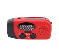 HUSHUI Radio d'urgence, Radio Météo AM FM NOAA WB avec Batterie 2000 MAh, Alimentation Solaire à Manivelle, Lampe de Poche LED, pour Camping en Plein Air, Préparation aux Situations
