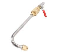 HUSHUI Rallonge Courbée pour Laveuse à Pression, Nettoyeur de Gouttière Métallique Léger avec Robinet à Bille Connecteur 1/4 Pouce, pour Véhicules Yards Windows Nettoyage Haute Pression (90)