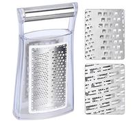 HUSHUI Râpe Multifonctionnelle, Outil de Cuisine à Usage Domestique, Râpe Alimentaire Durable en Acier Inoxydable 13x6.3x23.5cm