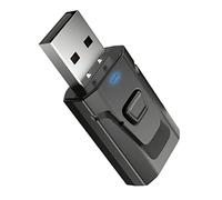 HUSHUI Récepteur Bluetooth USB 4 en 1, Adaptateur Audio de qualité Sonore Claire pour Ordinateur, Projecteur de Télévision, Plastique Durable Noir