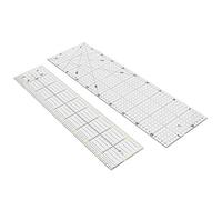 HUSHUI Règle de Quilting, 2 Pièces Outil de Mesure D'échelle de Dessin de Couture Multifonction avec Lignes de Grille, pour Mesurer la Marge de Couture de Dessin et Couper avec un