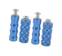 HUSHUI Repose-pieds de Frein de Moto, 2 Paires de Repose-pieds en Alliage D'aluminium CNC avec côté Frein Rugueux, côté Embrayage Lisse, pour Moto avec Montage M6 6 Mm (Bleue)