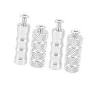 HUSHUI Repose-pieds de Frein de Moto, 2 Paires de Repose-pieds en Alliage D'aluminium CNC avec côté Frein Rugueux, côté Embrayage Lisse, pour Moto avec Montage M6 6 Mm (Argent)